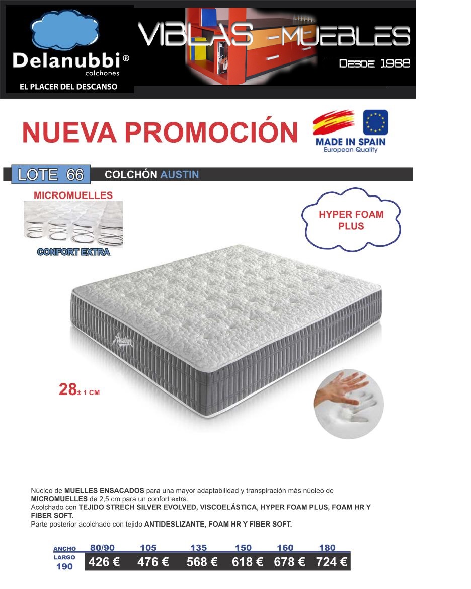 oferta colchones delanubi